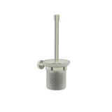 Kartners - OSLO - Wall Mounted Toilet Brush Set with Frosted Glass-Polished Nickel - Polished Nickel