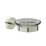 Kartners - OSLO - Wall Mounted Soap Dish with Chrome Glass-Polished Nickel - Polished Nickel