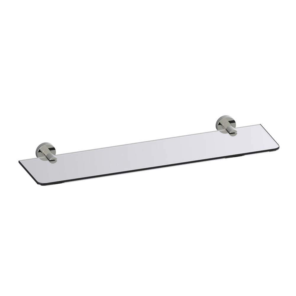 Kartners - OSLO - 20-inch Glass Shelf-Polished Nickel - Polished Nickel