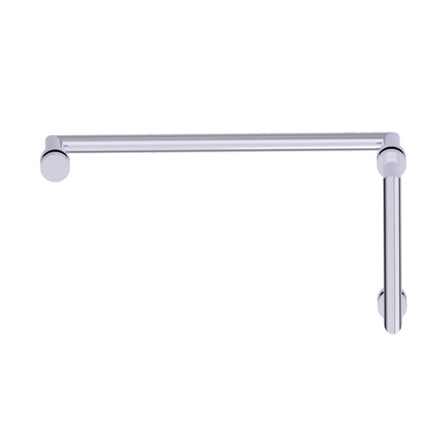 Kartners - OSLO - 8-inch x 18-inch Offset Shower Door Handles -Polished Chrome - Polished Chrome