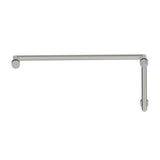 Kartners - OSLO - 8-inch x 24-inch Offset Shower Door Handles -Brushed Nickel - Brushed Nickel