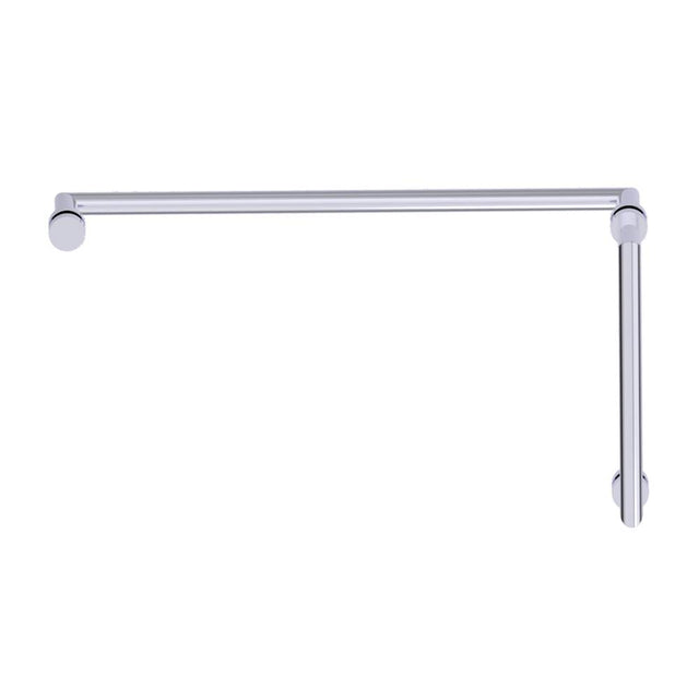 Kartners - OSLO - 12-inch x 24-inch Offset Shower Door Handles -Polished Chrome - Polished Chrome