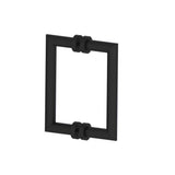 Kartners - OSLO - 8-inch Double Shower Door Handle-Matte Black - Matte Black