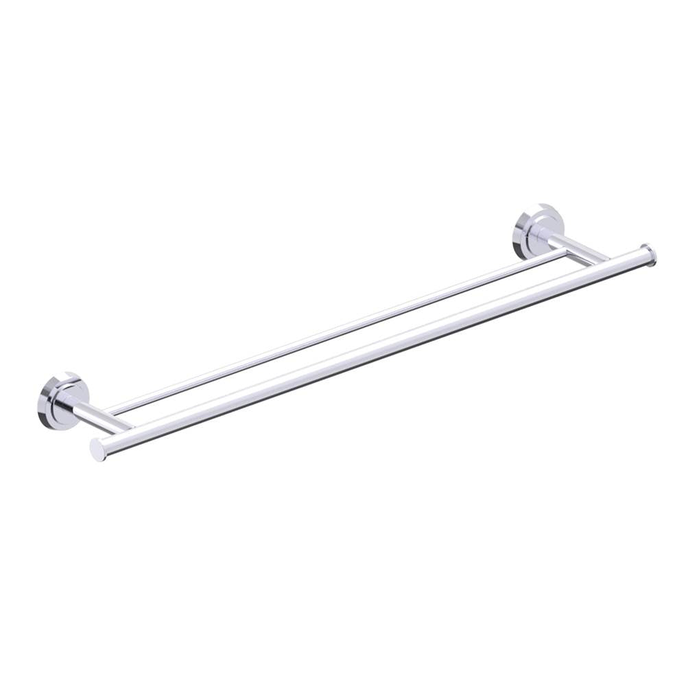 Kartners - SOFIA - 24-inch Double Bathroom Towel Bar-Polished Chrome - Polished Chrome