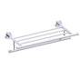 Kartners - SOFIA - 21-inch Towel Shelf with Bathroom Towel Bar-Polished Chrome - Polished Chrome