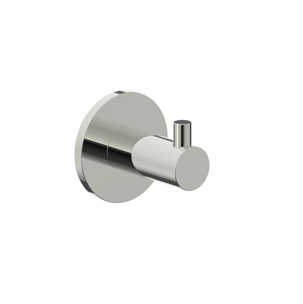Kartners - NICE - Single Prong Robe Hook-Polished Nickel - Polished Nickel