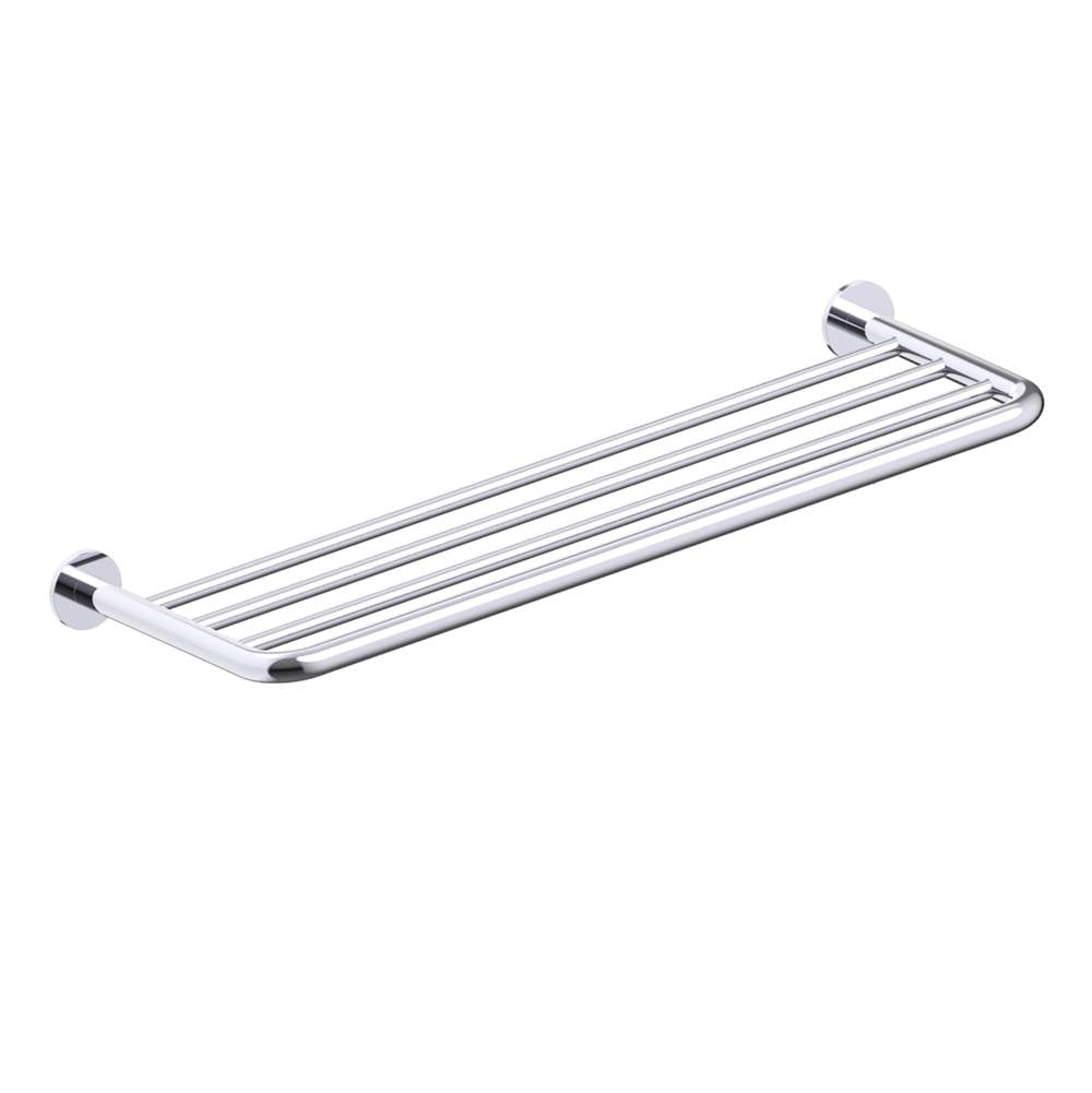 Kartners - NICE - 24-inch Single Towel Rack-Polished Chrome - Polished Chrome