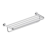 Kartners - NICE -  Towel Shelf with Bathroom Towel Bar-Polished Nickel - Polished Nickel