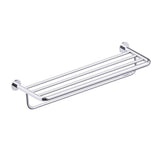Kartners - NICE -  Towel Shelf with Bathroom Towel Bar-Polished Chrome - Polished Chrome
