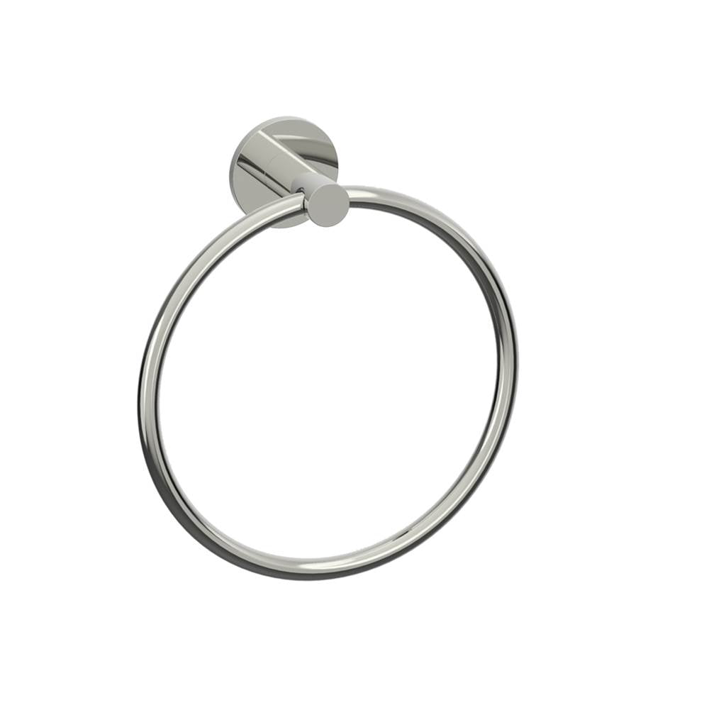 Kartners - NICE - Round Towel Ring -Polished Nickel - Polished Nickel