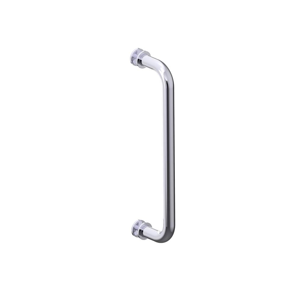 Kartners - NICE - 12-inch Single Shower Door Handle-Polished Chrome - Polished Chrome