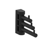 Kartners - SEVILLE - Triple Prong Robe Hook-Matte Black - Matte Black