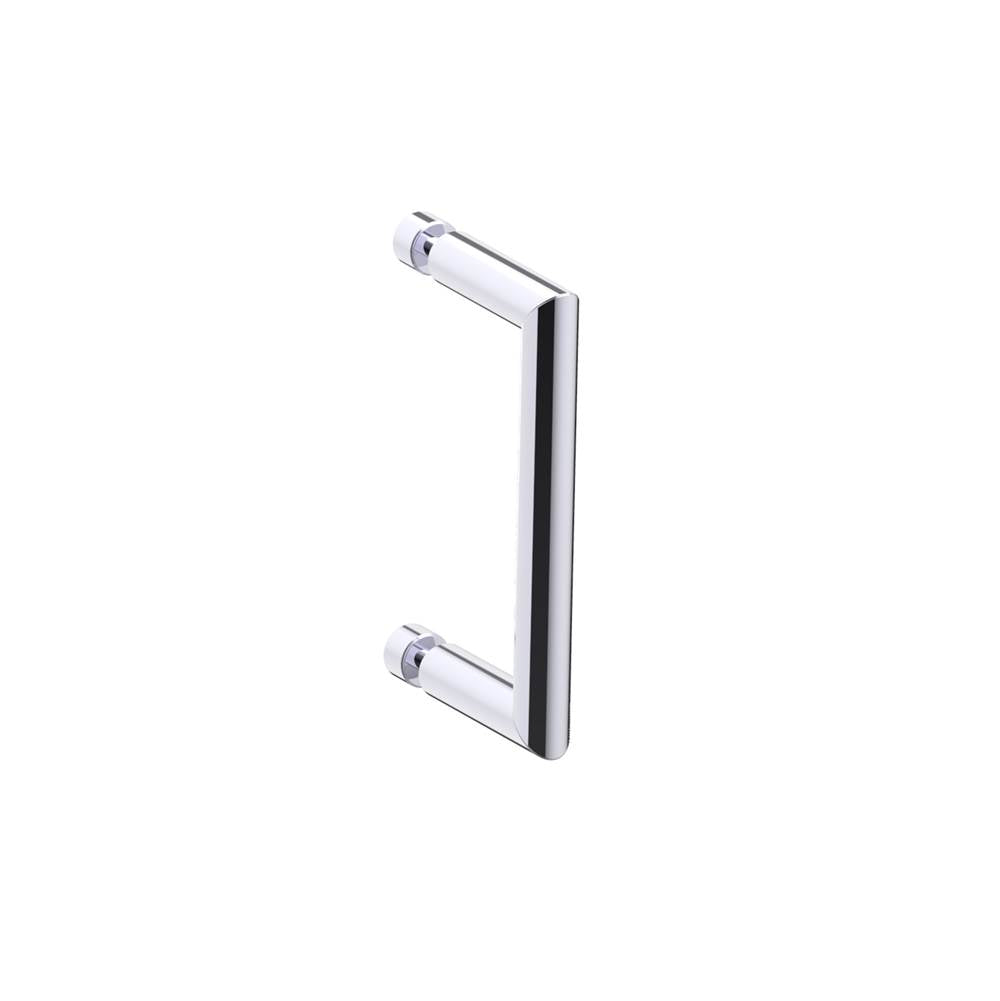 Kartners - SEVILLE - 6-inch Single Shower Door Handle-Polished Chrome - Polished Chrome