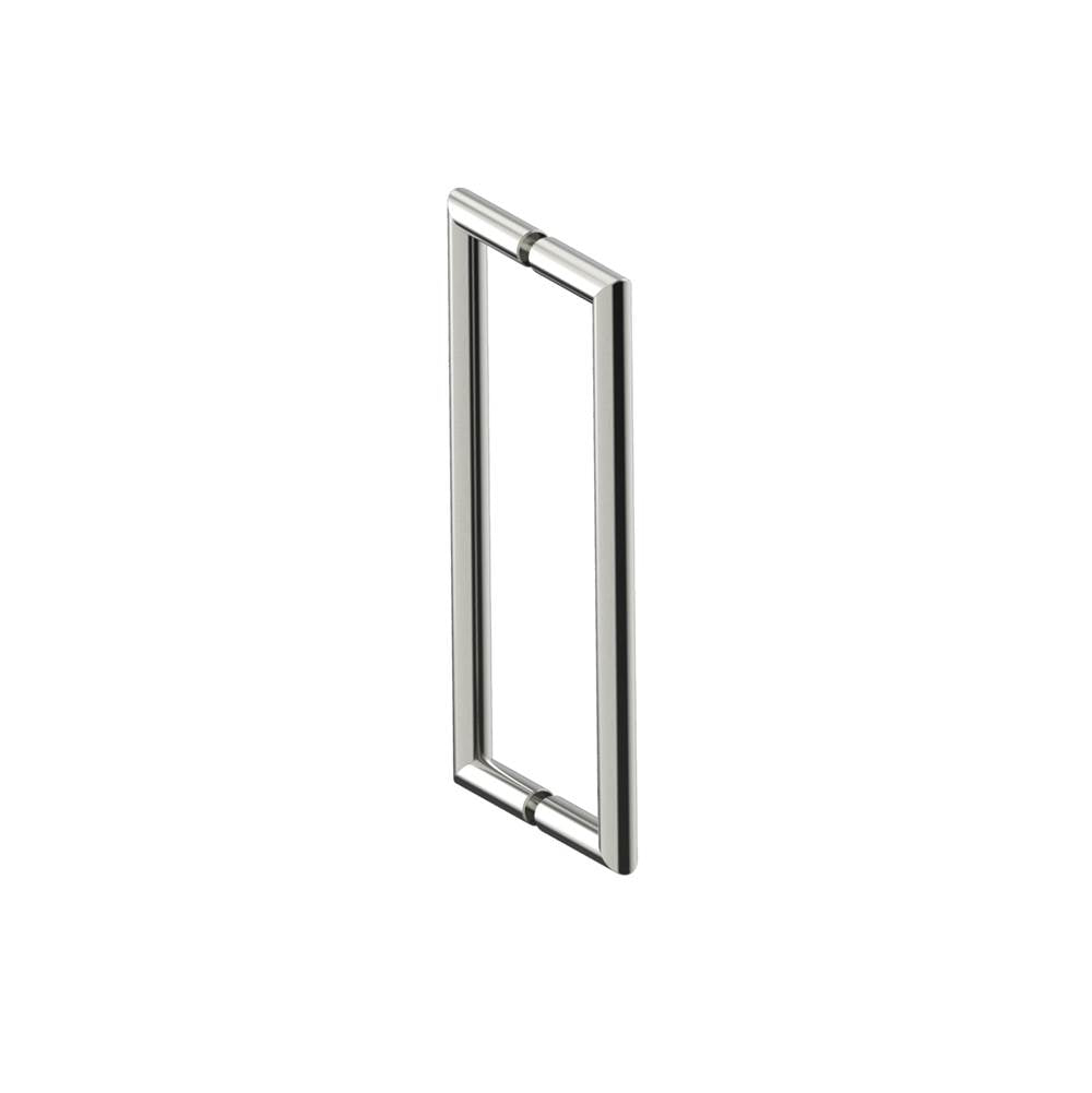 Kartners - SEVILLE - 12-inch Double Shower Door Handle-Brushed Nickel - Brushed Nickel
