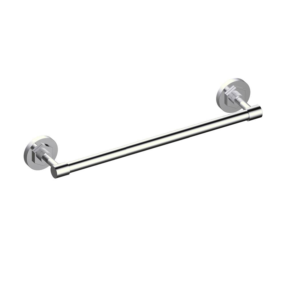 Kartners - WINDSOR - 24-inch Bathroom Towel Bar-Polished Nickel - Polished Nickel