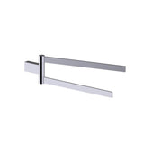 Kartners - BERLIN - 18-inch Double Bathroom Towel Bar - Swivel-Polished Chrome - Polished Chrome