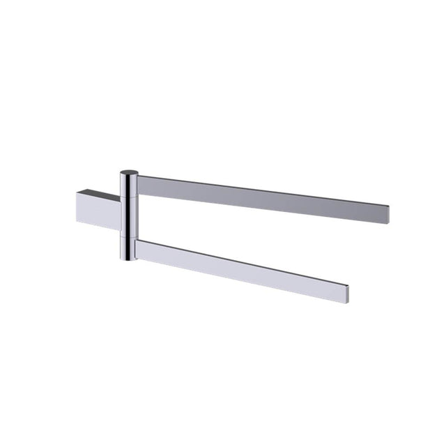 Kartners - BERLIN - 18-inch Double Bathroom Towel Bar - Swivel-Polished Chrome - Polished Chrome
