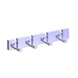 Kartners - BERLIN - Quadruple Prong Robe Hook-Fold Down-Polished Chrome - Polished Chrome