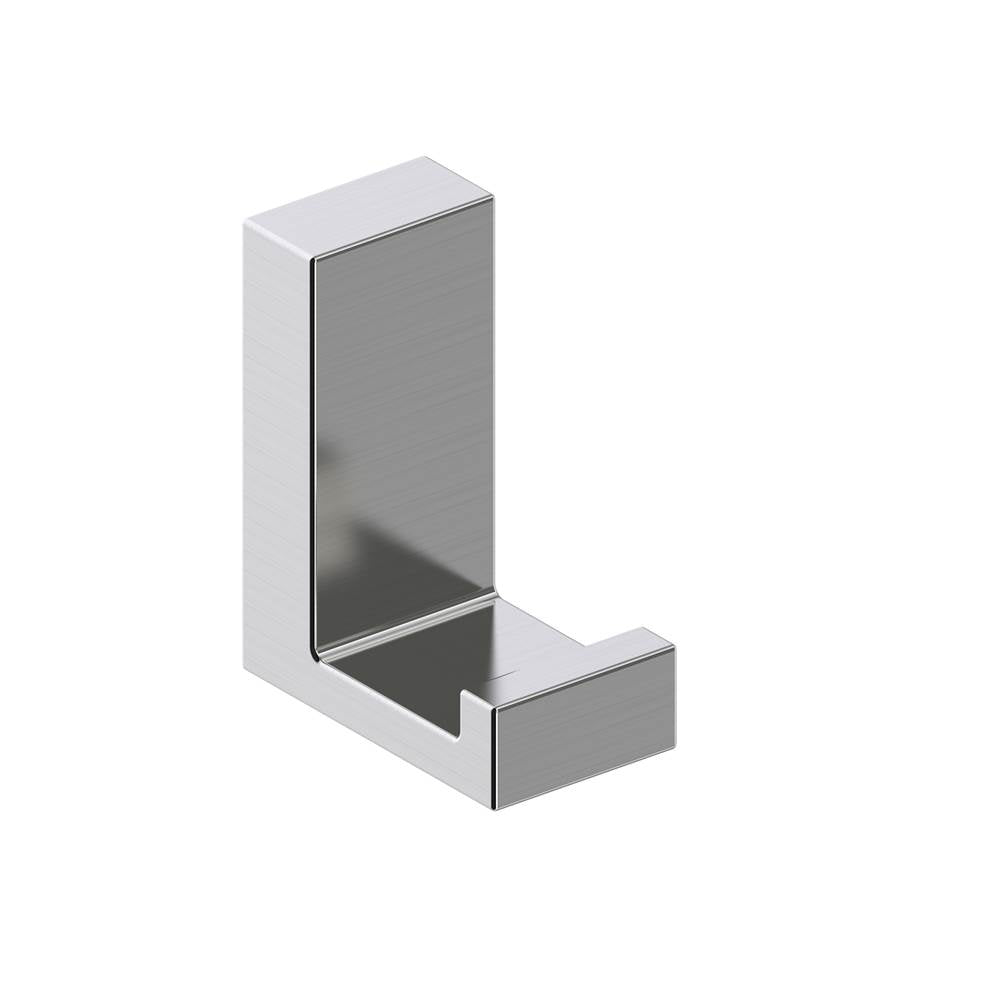 Kartners - BERLIN - Single Prong Robe Hook (L-shaped) -Brushed Nickel - Brushed Nickel