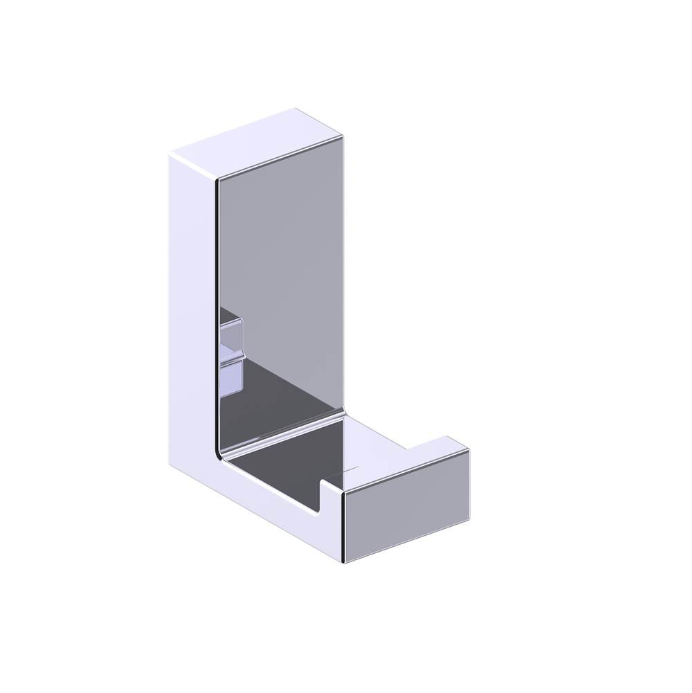 Kartners - BERLIN - Single Prong Robe Hook (L-shaped) -Polished Chrome - Polished Chrome
