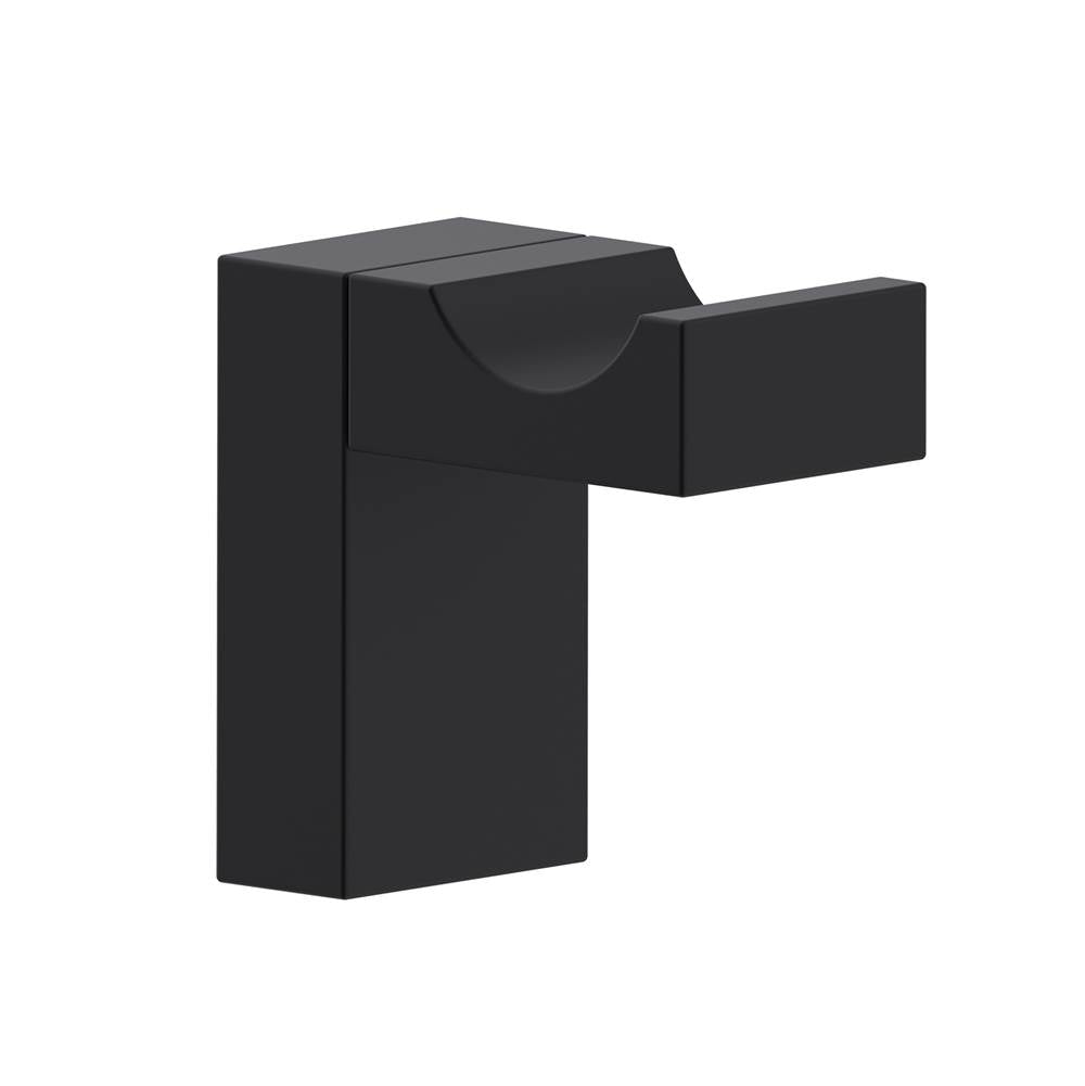 Kartners - BERLIN - Single Prong Robe Hook (L-shaped) -Matte Black - Matte Black