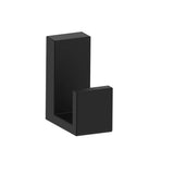 Kartners - BERLIN - Deep Robe Hook Solid Back-Matte Black - Matte Black