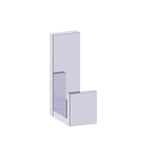 Kartners - BERLIN - 4-inch Large Coat Hook Solid Back-Polished Chrome - Polished Chrome