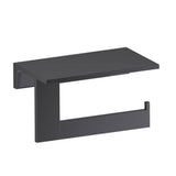Kartners - BERLIN - Shelf with Toilet Paper Holder-Matte Black - Matte Black