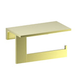 Kartners - BERLIN - Shelf with Toilet Paper Holder-Brushed Brass - Brushed Brass