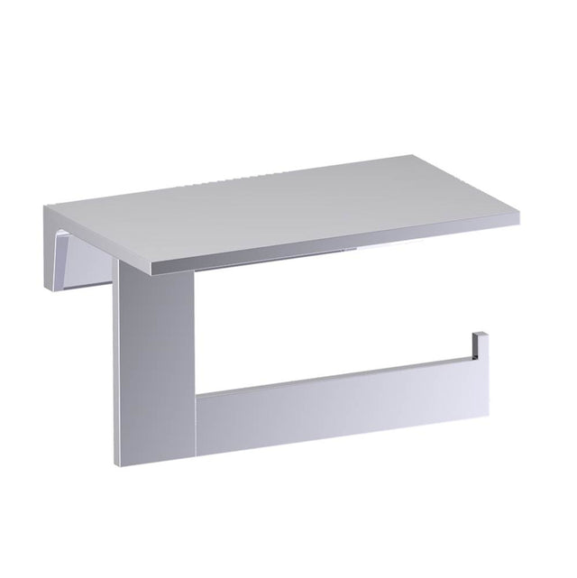 Kartners - BERLIN - Shelf with Toilet Paper Holder-Polished Chrome - Polished Chrome