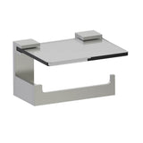 Kartners - BERLIN - Toilet Paper Holder with Glass Shelf-Brushed Nickel - Brushed Nickel
