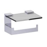 Kartners - BERLIN - Toilet Paper Holder with Glass Shelf-Polished Chrome - Polished Chrome