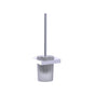 Kartners - BERLIN - Wall Mounted Toilet Brush Set with Frosted Glass-Polished Chrome - Polished Chrome