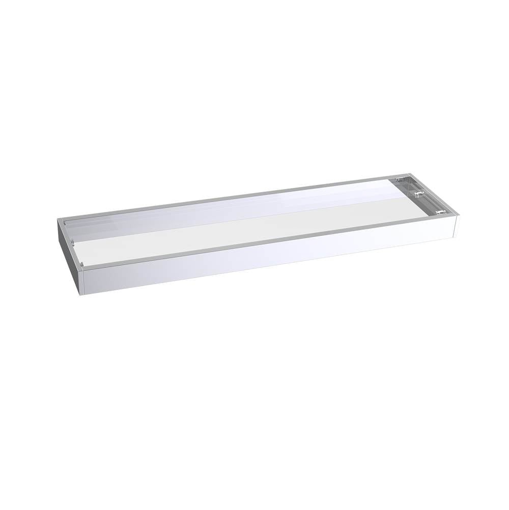 Kartners - BERLIN - 21-inch Glass Shelf -Polished Chrome - Polished Chrome