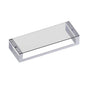 Kartners - BERLIN - 24-inch Glass Towel Shelf with Bathroom Towel Bar-Polished Chrome - Polished Chrome