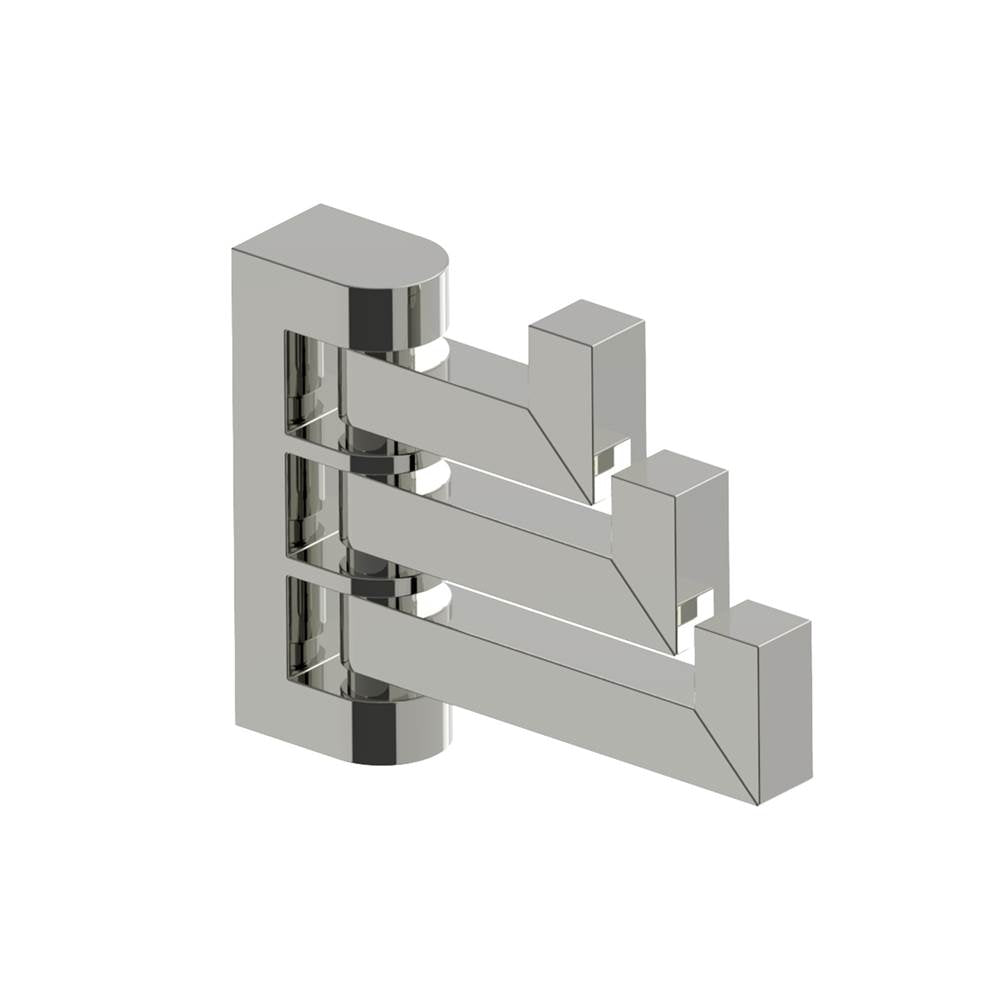Kartners - LONDON - Triple Prong Robe Hook-Polished Nickel - Polished Nickel