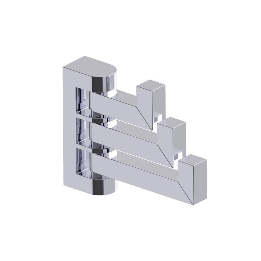 Kartners - LONDON - Triple Prong Robe Hook-Polished Chrome - Polished Chrome