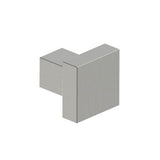 Kartners - LONDON - Single Square Robe Hook-Brushed Nickel - Brushed Nickel