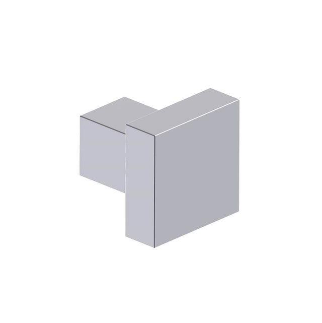 Kartners - LONDON - Single Square Robe Hook-Polished Chrome - Polished Chrome