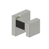 Kartners - LONDON - Square Robe Hook with Rosette-Polished Nickel - Polished Nickel