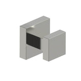 Kartners - LONDON - Square Robe Hook with Rosette-Brushed Nickel - Brushed Nickel