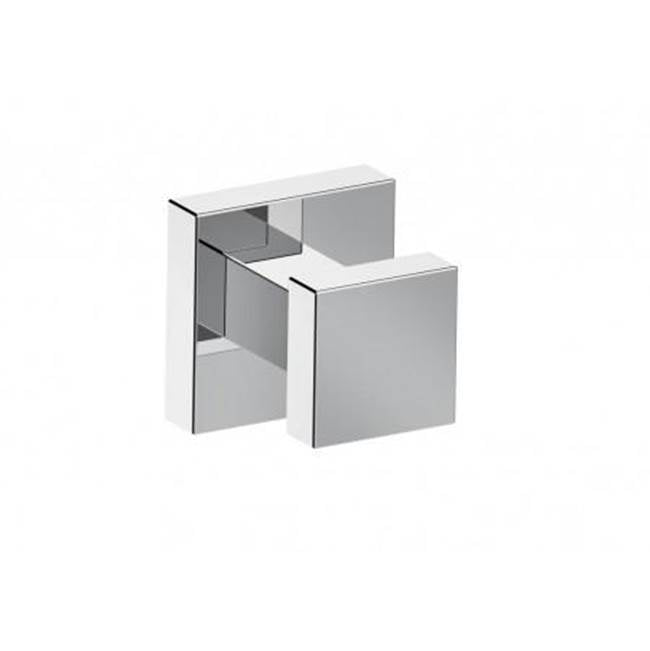 Kartners - LONDON - Square Robe Hook with Rosette-Prosecco Bronze - Prosecco Bronze