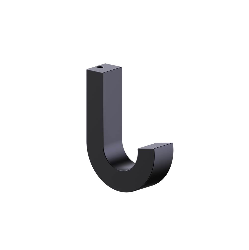 Kartners - LONDON - Small Robe Hook-Matte Black - Matte Black