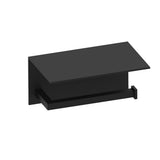 Kartners - LONDON - Toilet Paper Holder with Shelf-Matte Black - Matte Black