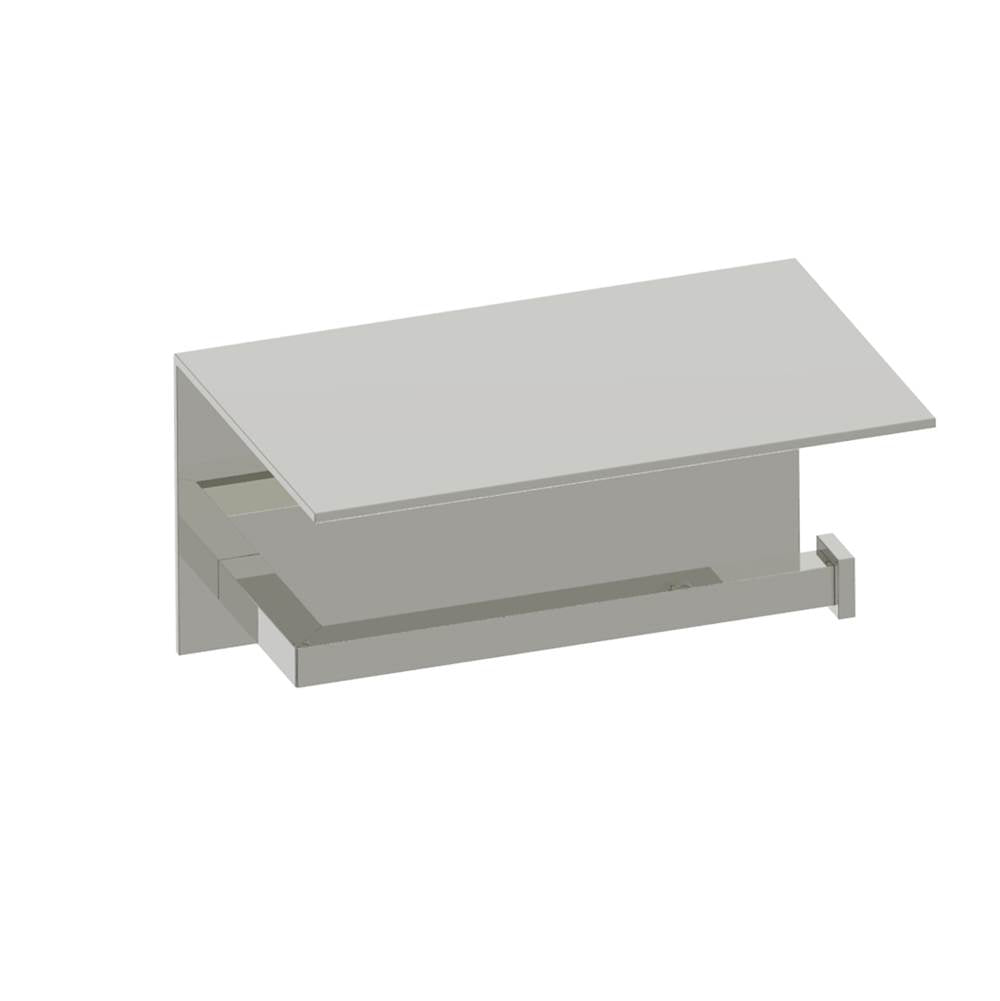 Kartners - LONDON - Toilet Paper Holder with Shelf-Polished Nickel - Polished Nickel