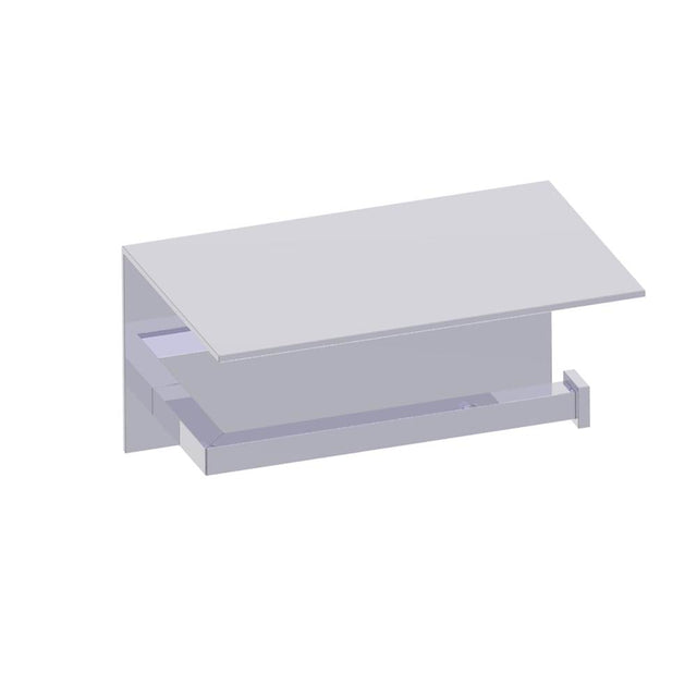 Kartners - LONDON - Toilet Paper Holder with Shelf-Polished Chrome - Polished Chrome