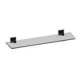 Kartners - LONDON - 20-inch Glass Shelf-Matte Black - Matte Black