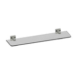 Kartners - LONDON - 20-inch Glass Shelf-Brushed Nickel - Brushed Nickel