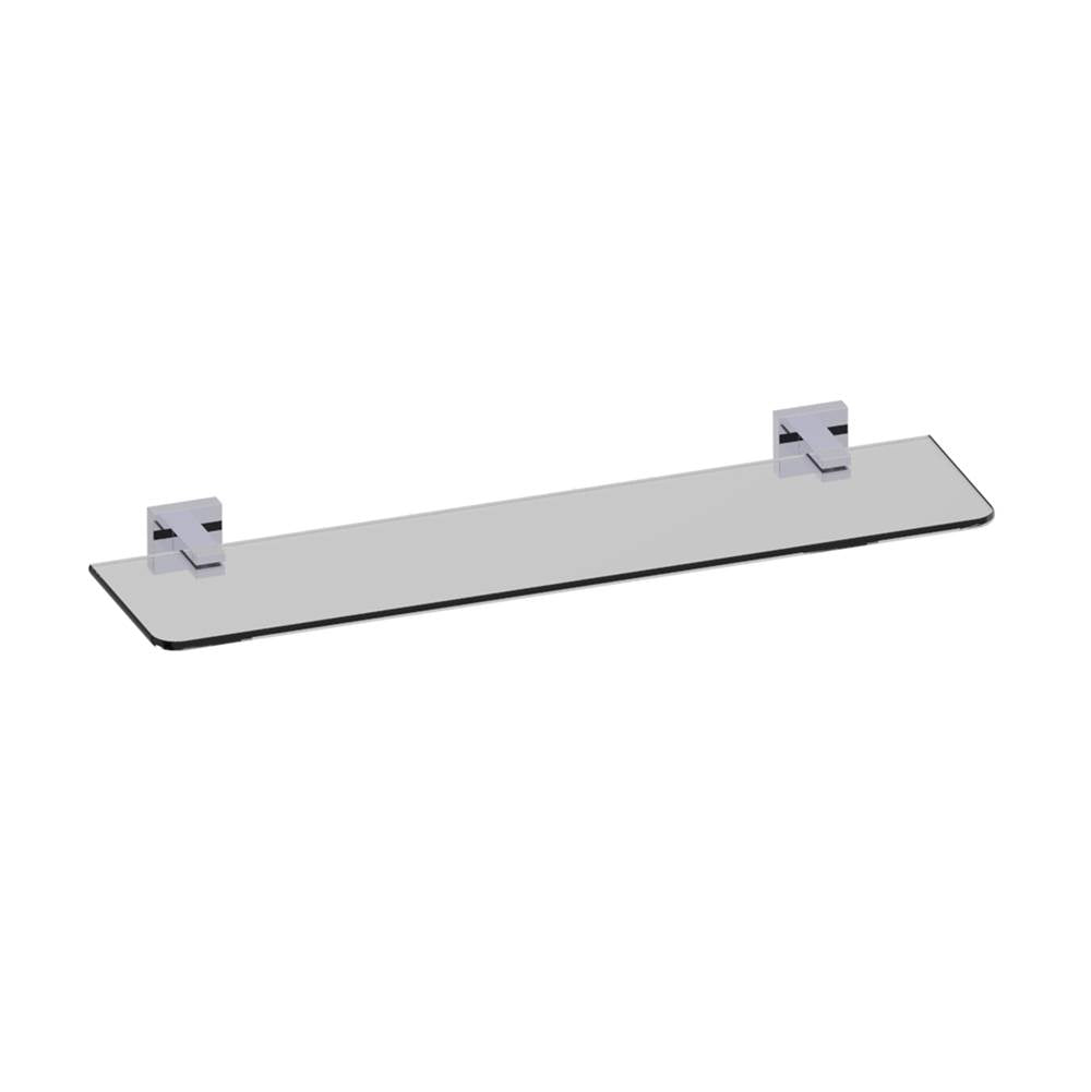 Kartners - LONDON - 20-inch Glass Shelf-Polished Chrome - Polished Chrome