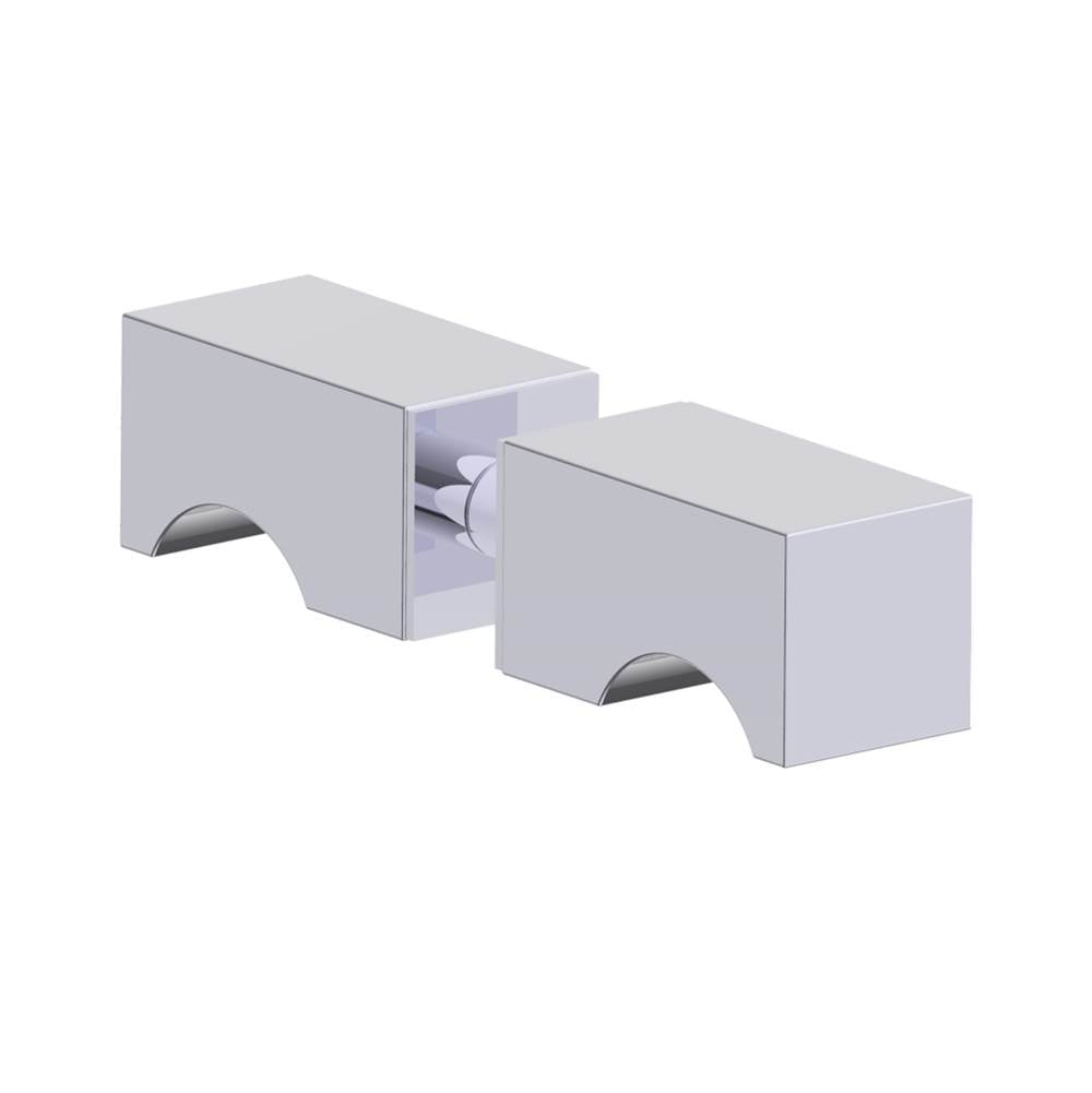 Kartners - LONDON - Double Shower Door Handle-Polished Chrome - Polished Chrome